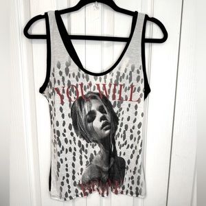 Pretty Good/ You Will Be Mine Twist Back Tank Top (S)